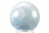 Polished Blue Calcite Sphere - Madagascar #239112-1